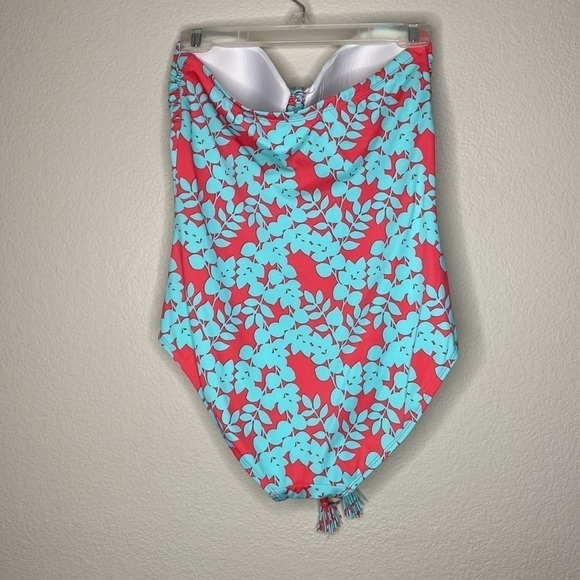 Boden one piece swimsuit women US 10 pink green flowers - Picture 3 of 4